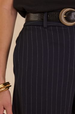 LAYLA high-waisted striped trousers;${refinementColor}