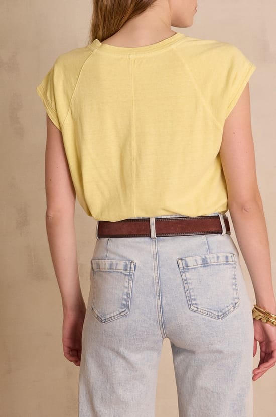 T-shirt AURA en chanvre et coton;${refinementColor}