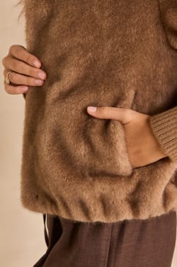 CYNTHIA faux fur jacket;${refinementColor}