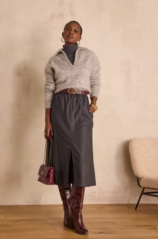 CHARLIE wool skirt;${refinementColor}