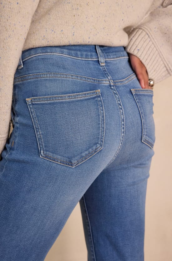 Jean NINON flare en coton;${refinementColor}