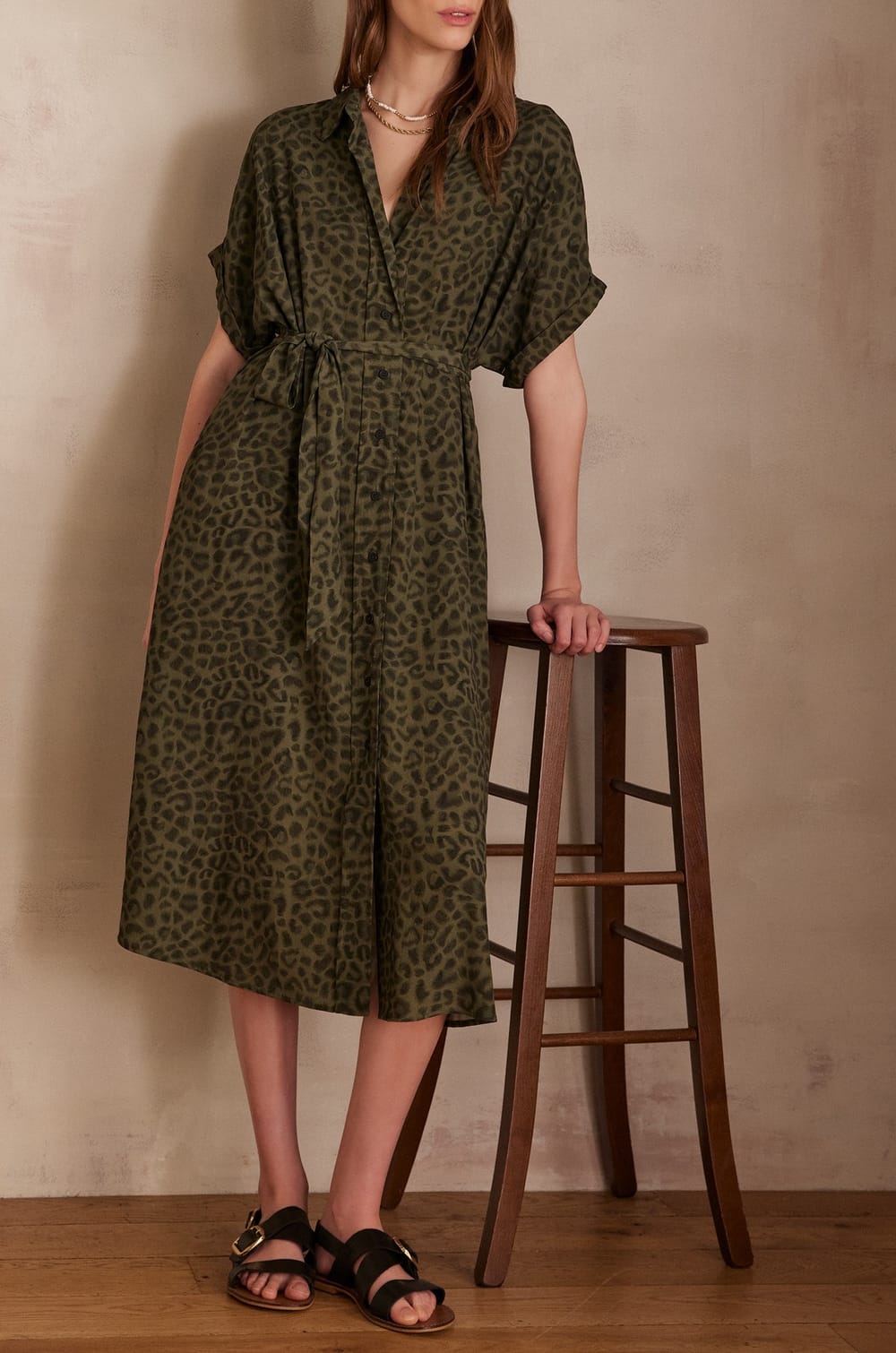 Robe chemise LOUISA imprim&eacute;e;${refinementColor}