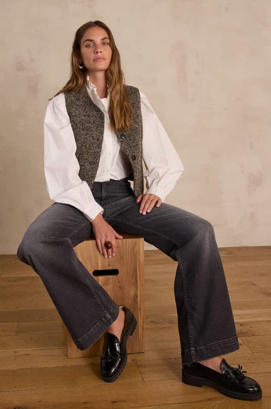 SIA Blouse in 100% cotton;${refinementColor}