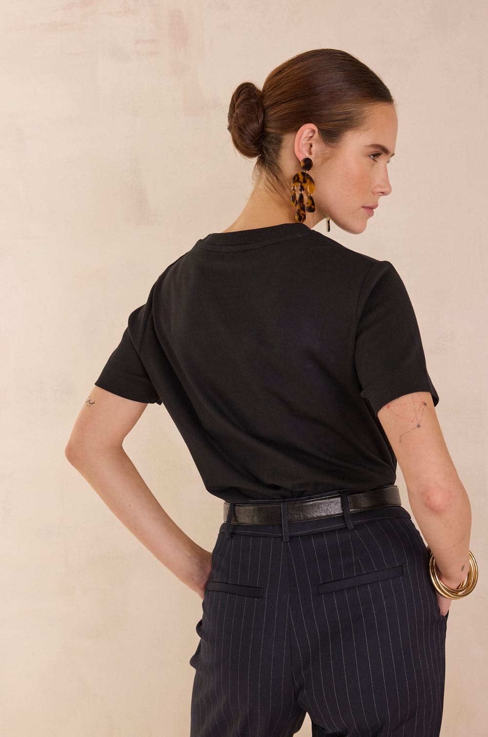 Short-sleeved 100% cotton T-shirt LENI;${refinementColor}