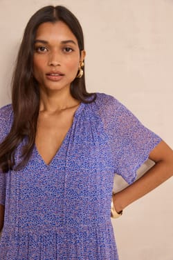 Short printed dress BANDANA;${refinementColor}