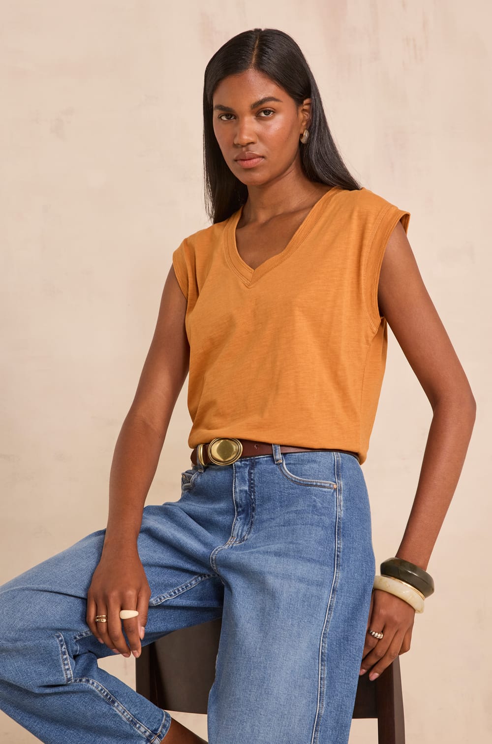 DELYA cotton T-shirt;${refinementColor}