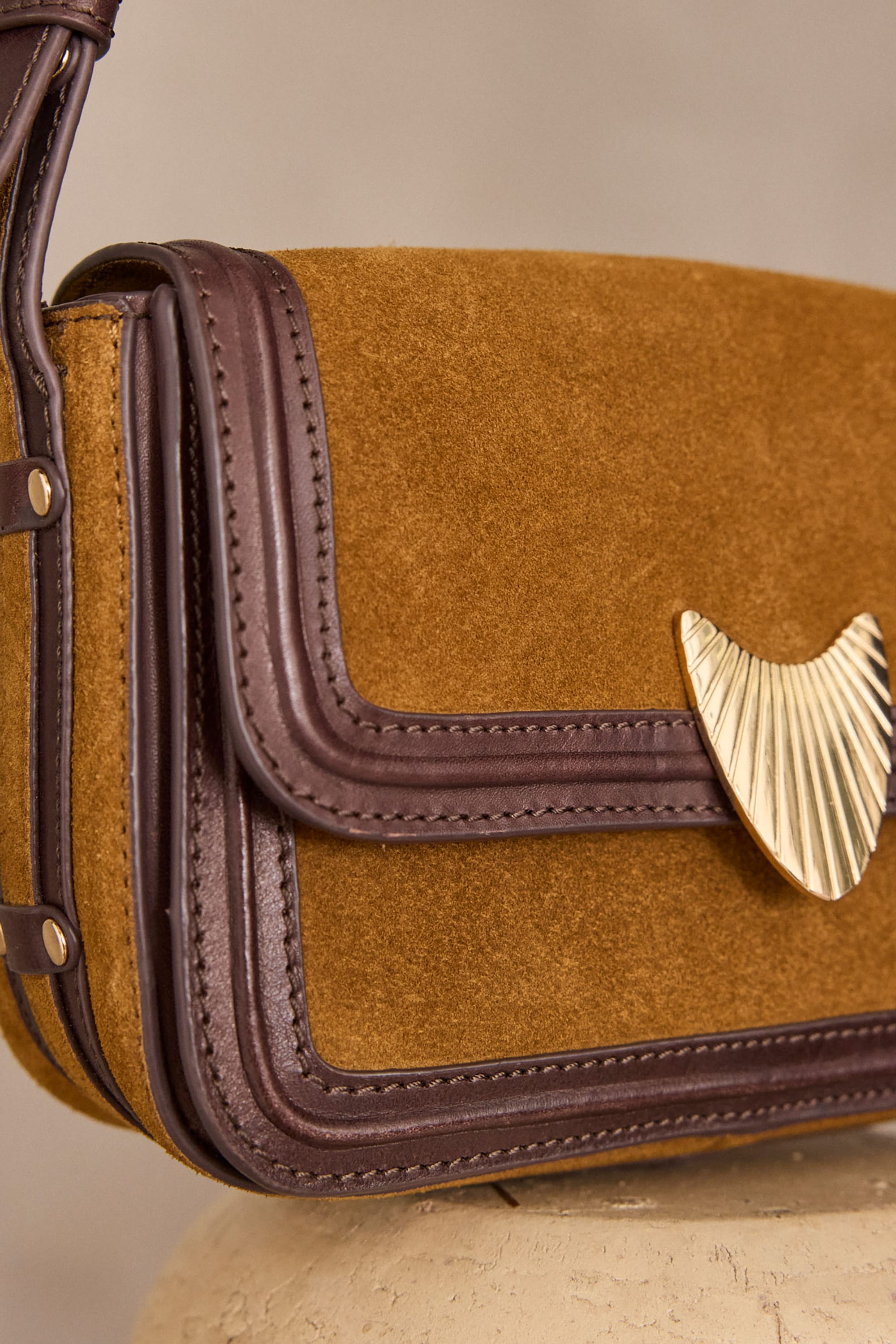 LEONARD MINI leather bag woman | BEIGE | Maison 123