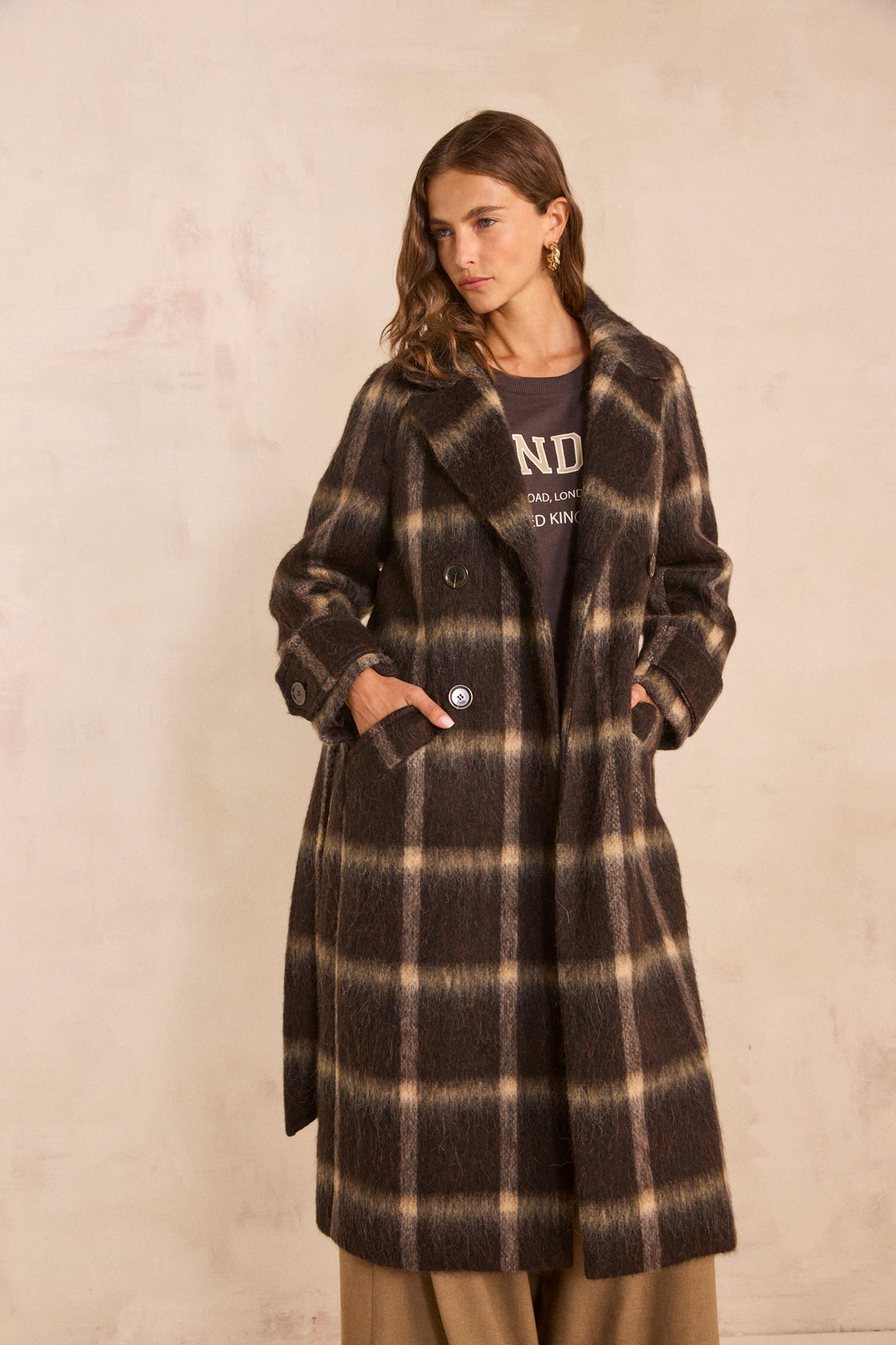 Woman trench coat, off-white trench, black trench coat - Maison