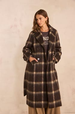 Long sleeve dense knit coat DAREN;${refinementColor}
