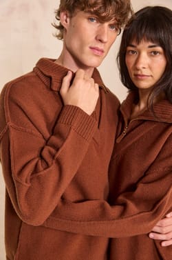 Pull col zipp&eacute; unisexe CHARMING;${refinementColor}