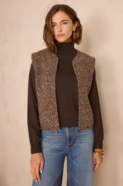 BASTIEN sleeveless wool cardigan;${refinementColor}