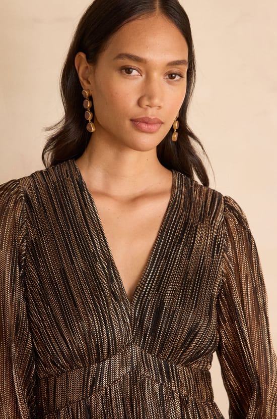 REVEUSE long iridescent Dress;${refinementColor}