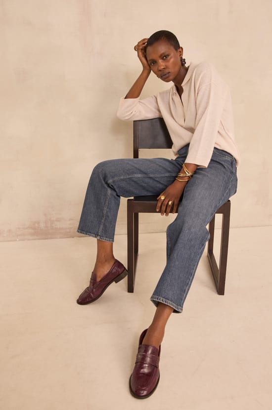 ALICIA long-sleeve cashmere sweater;${refinementColor}