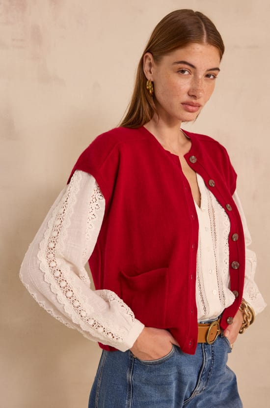 Sleeveless cashmere sweater ARTHUR;${refinementColor}