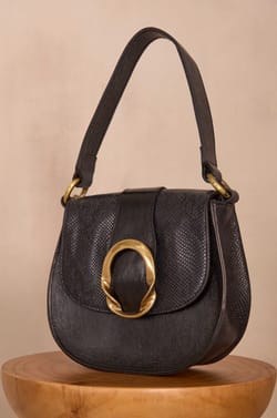 Black bovine leather bag VALENTIN;${refinementColor}