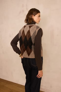 BENNY sleeveless jumper in wool and alpaca;${refinementColor}