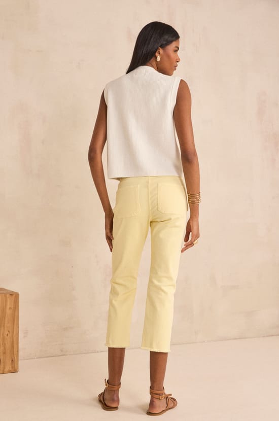 Straight cotton blend trousers PATIENCE;${refinementColor}