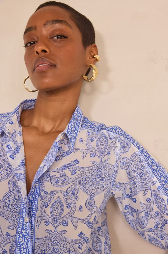 MATHILDE long sleeve printed shirt;${refinementColor}