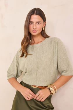 PRESTON 3/4 sleeve jumper;${refinementColor}