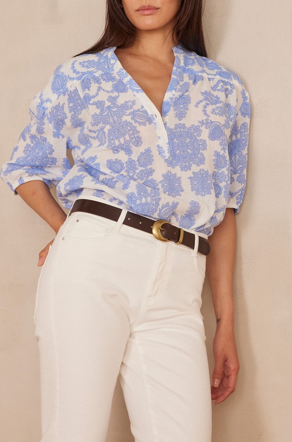 Blouse SUN en coton;${refinementColor}