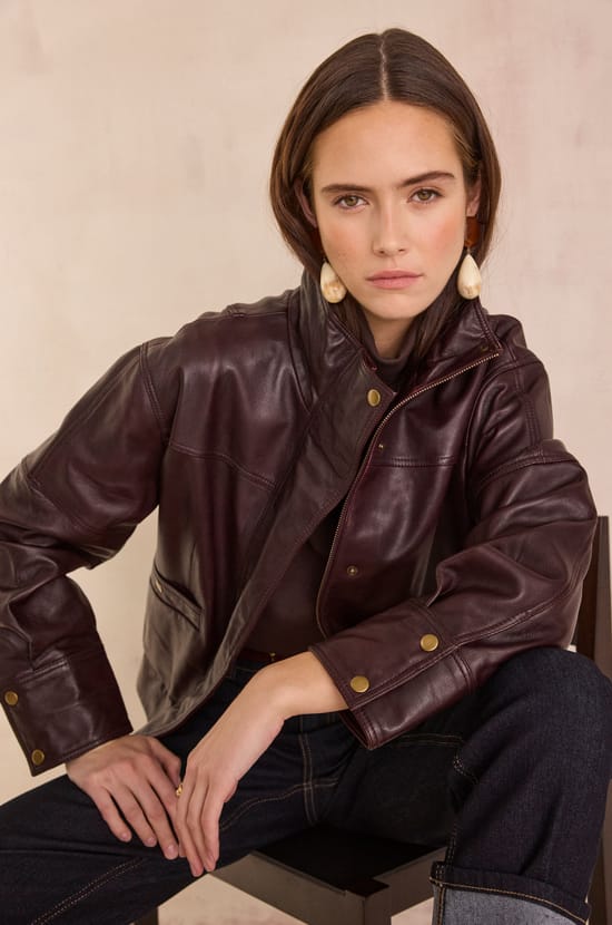 Leren jasje CHARLY;${refinementColor}