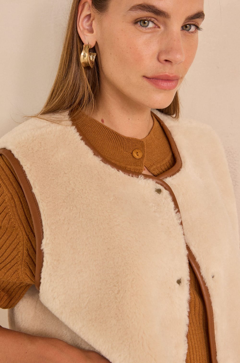 BROOKE cotton blend vest;${refinementColor}