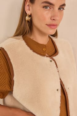 BROOKE cotton blend vest;${refinementColor}