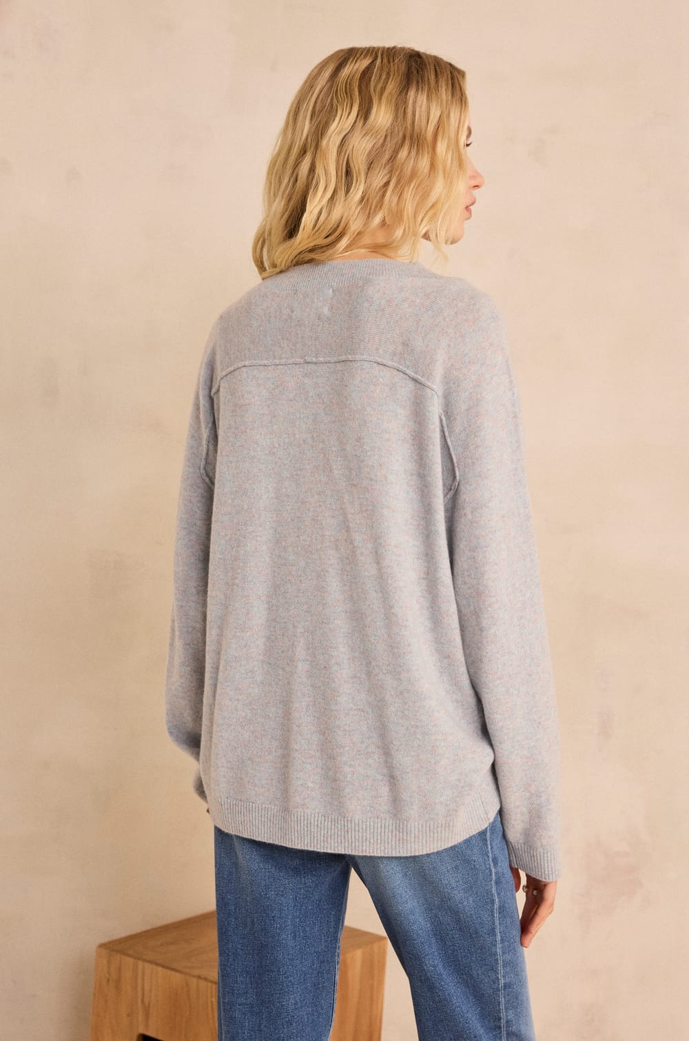 Pull col V en 100% cachemire 2 fils BARY;${refinementColor}