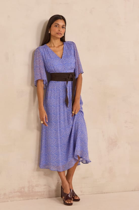 Fluid printed dress BRADIE;${refinementColor}