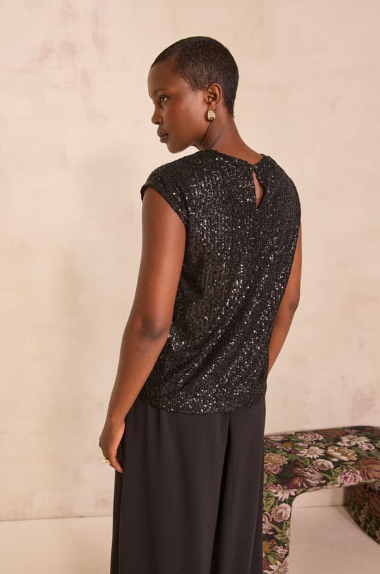 TINO sequin T-shirt;${refinementColor}