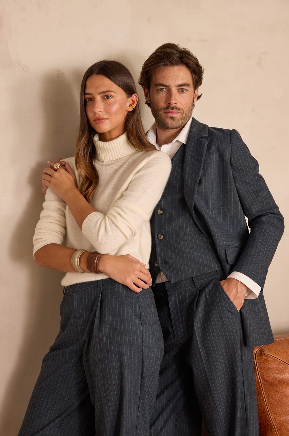 Unisex striped tailored jacket IMPULSIF;${refinementColor}