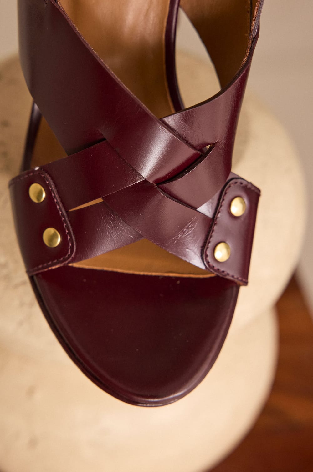100% leather heeled sandals SCOTT;${refinementColor}