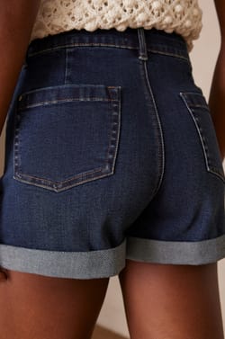 Short en denim LILA;${refinementColor}