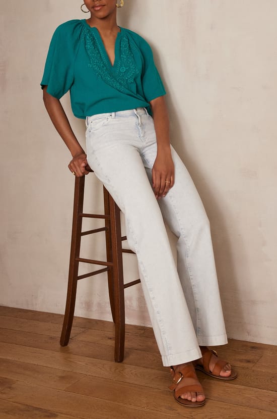 Blouse POKER en coton;${refinementColor}