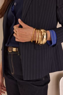 SIMONE striped blazer;${refinementColor}