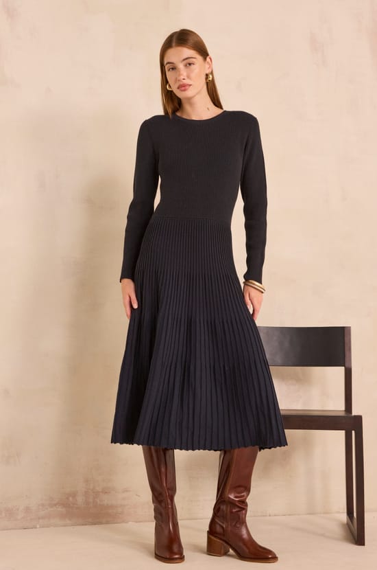 POESIE knit trapeze dress;${refinementColor}