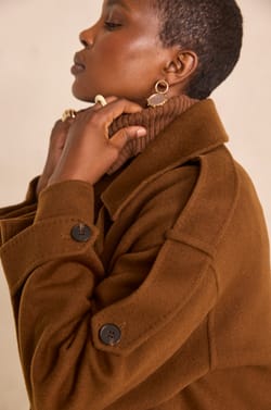 CASSANDRE long wool blend coat;${refinementColor}