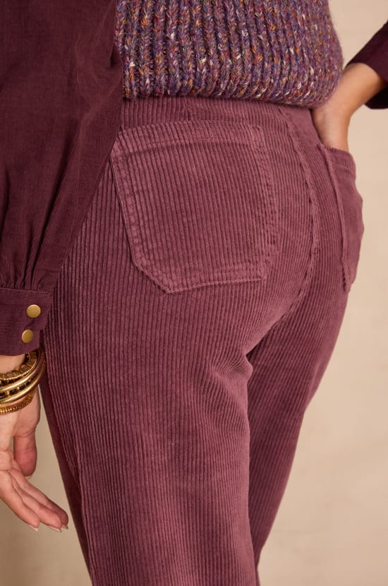 MAE cotton velvet trousers;${refinementColor}