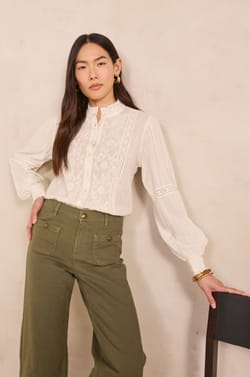 SOPHIA blouse made of 100% cotton;${refinementColor}