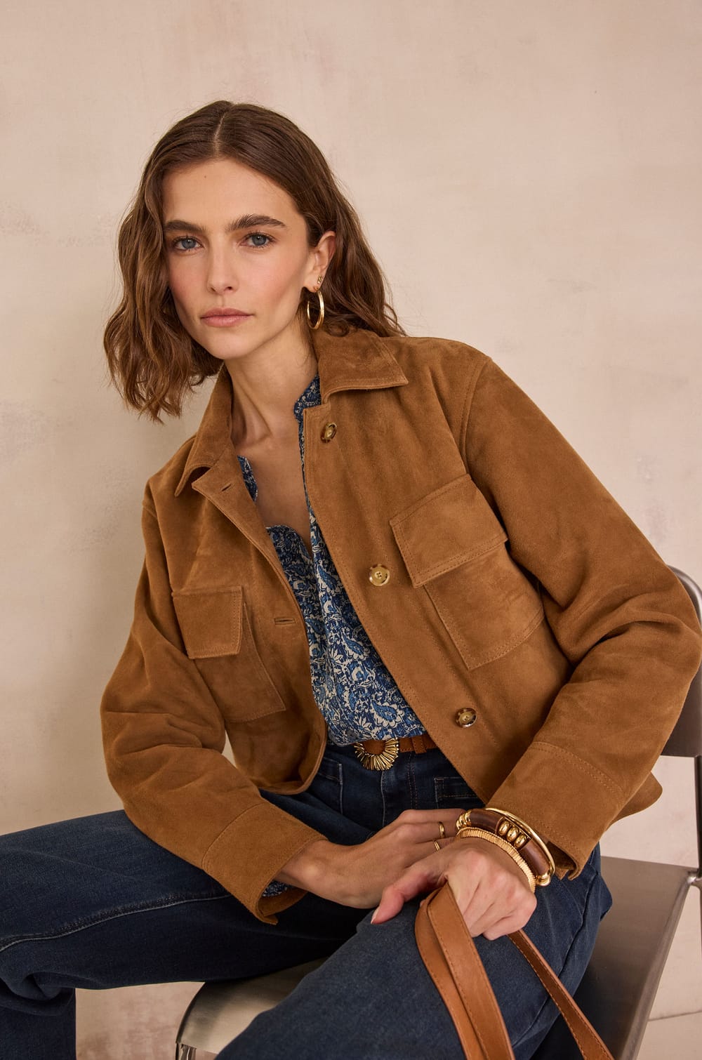 Blouse &agrave; motif arabesque DOLCE;${refinementColor}