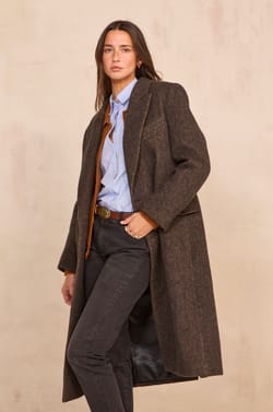 Long sleeve dense knit coat DJOVANNI;${refinementColor}