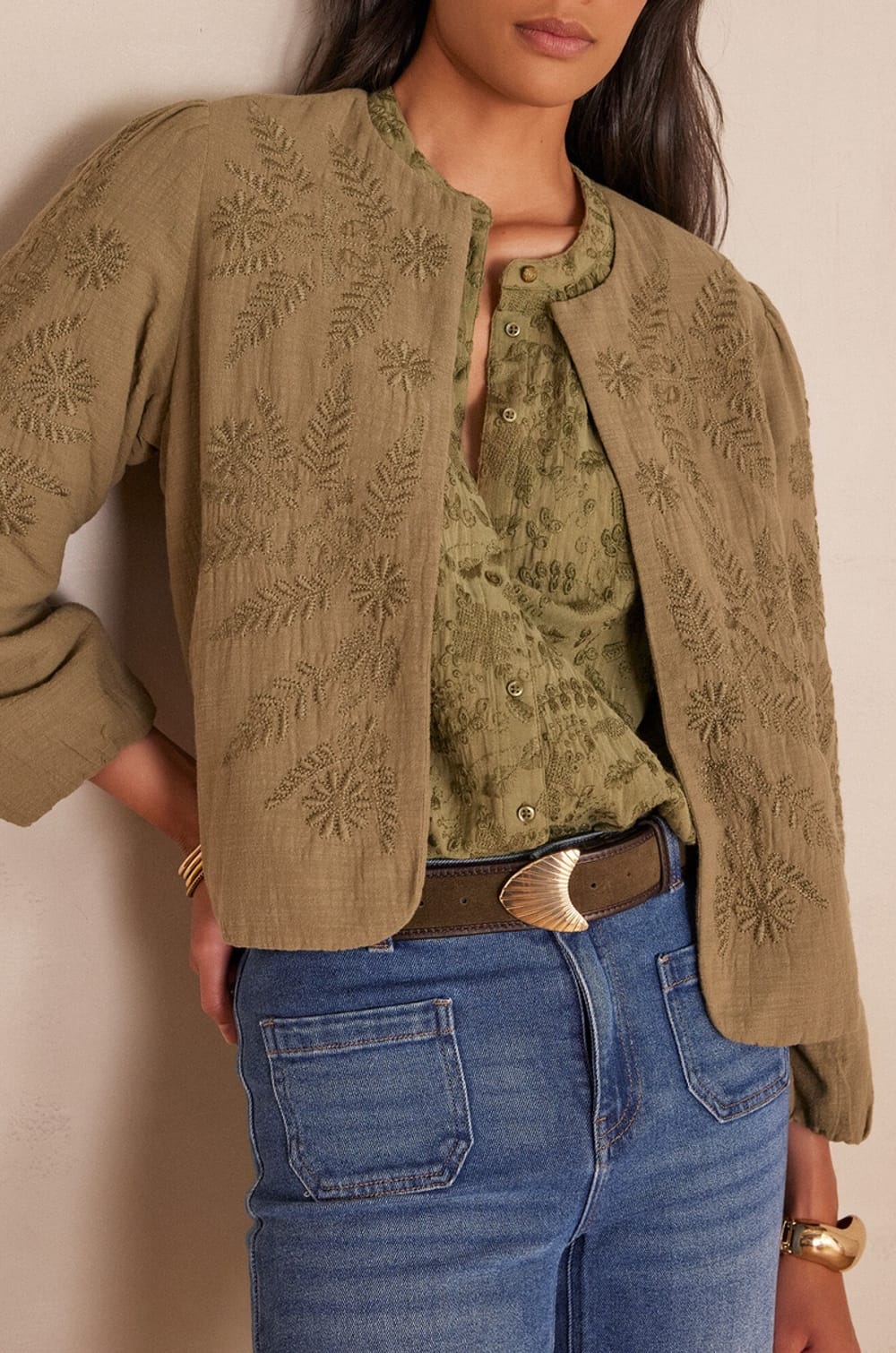 Veste PAMINA en coton;${refinementColor}
