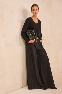 High-waisted wide trousers LUCE;${refinementColor}