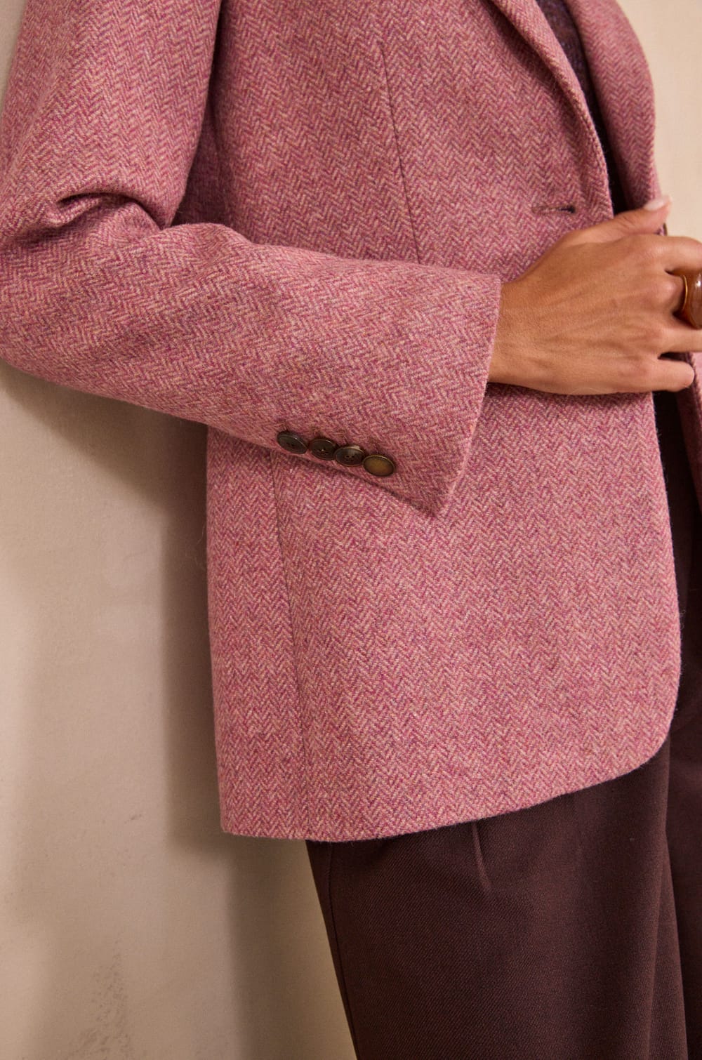 COURTNEY wool blend blazer jacket;${refinementColor}