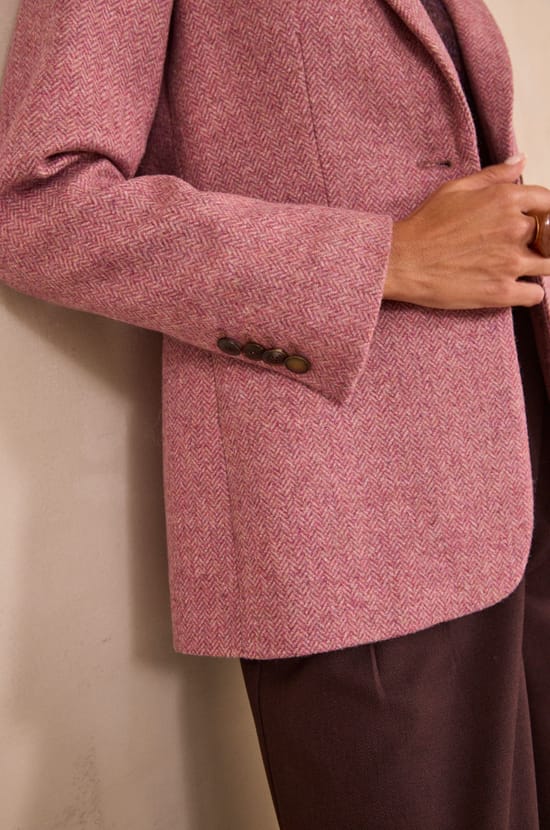 COURTNEY wool blend blazer jacket;${refinementColor}