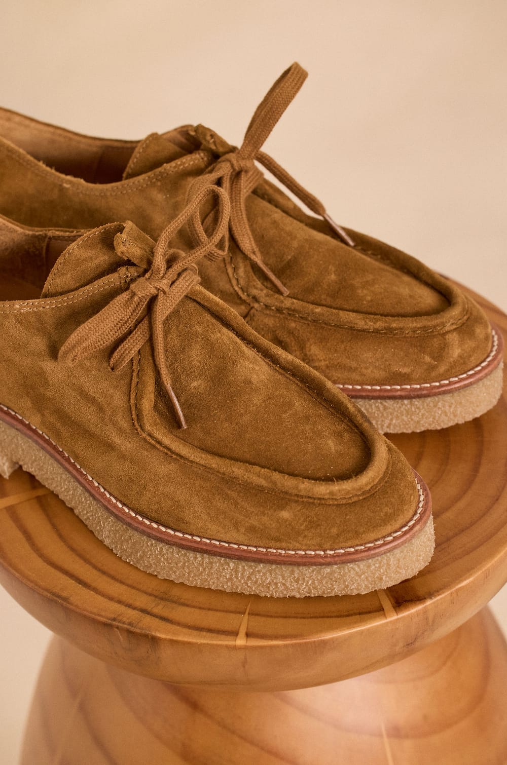 Flat suede derbies ORELIA;${refinementColor}