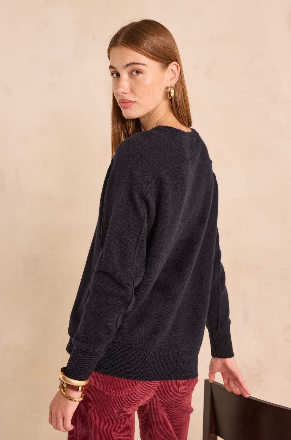 Pull &agrave; manches longues en laine ALIX;${refinementColor}