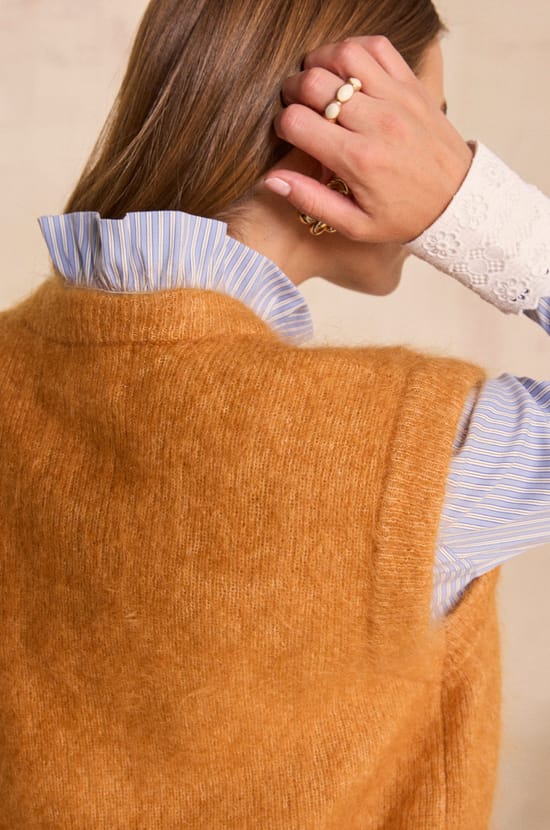 Sleeveless mohair blend pullover LOULOU;${refinementColor}