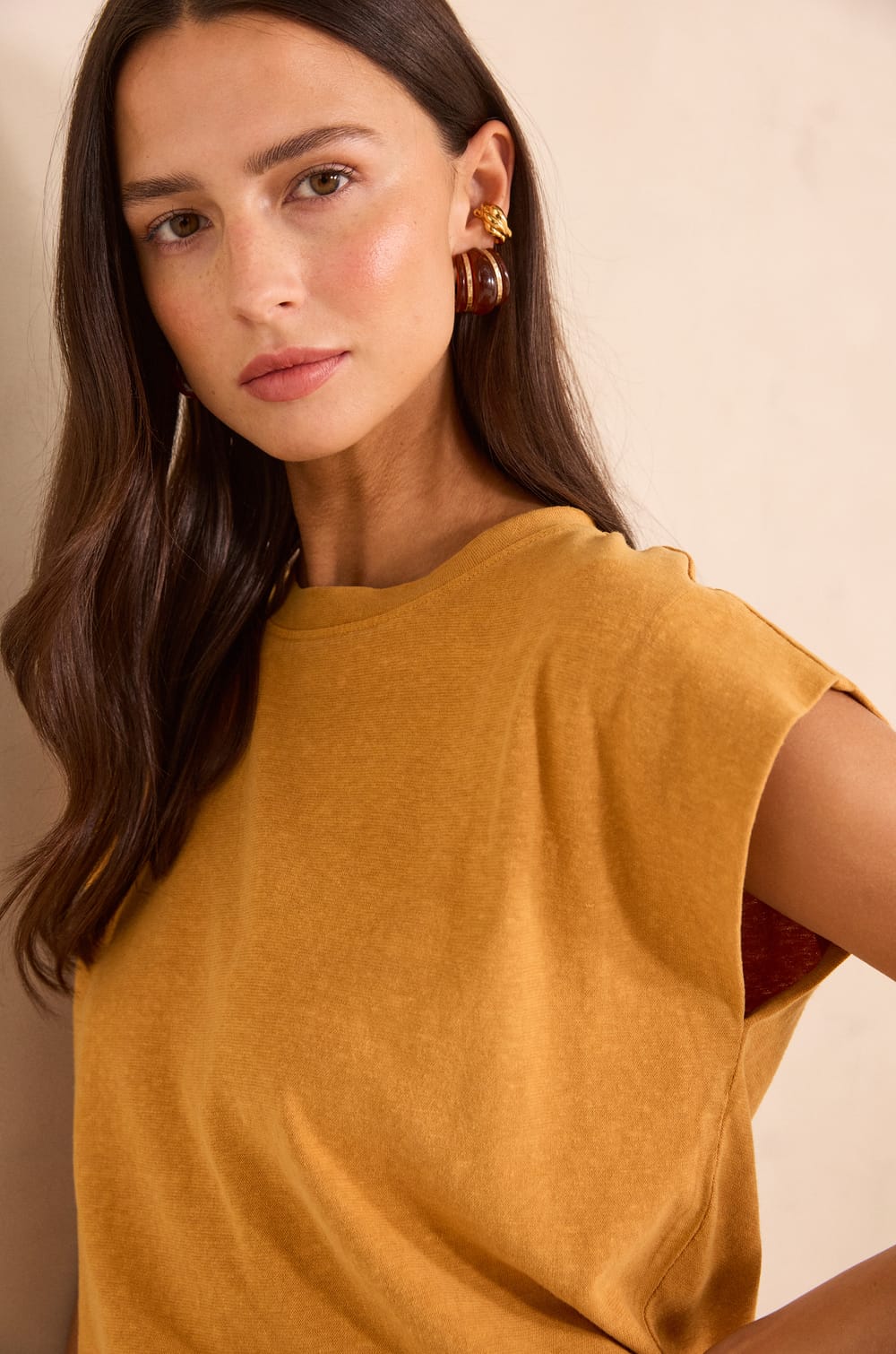 Short sleeve hemp and cotton T-shirt LOIC;${refinementColor}