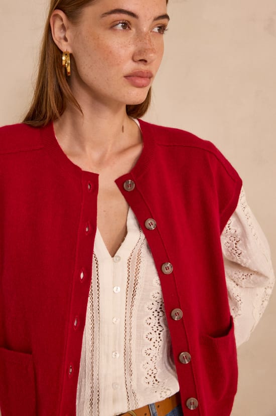 Sleeveless cashmere sweater ARTHUR;${refinementColor}